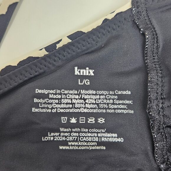 KNIX Sculpt Square Neck Bikini Top Leopard Print Large Supportive UPF Protection - Picture 5 of 8